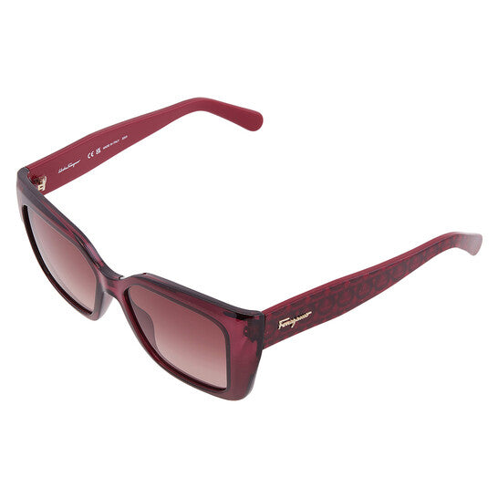 Brown Gradient Rectangular Ladies Sunglasses
