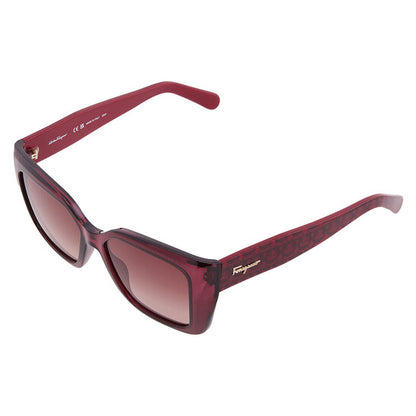 Brown Gradient Rectangular Ladies Sunglasses