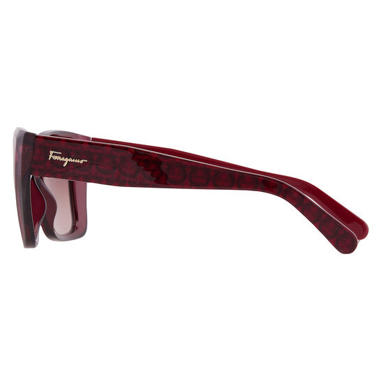 Brown Gradient Rectangular Ladies Sunglasses