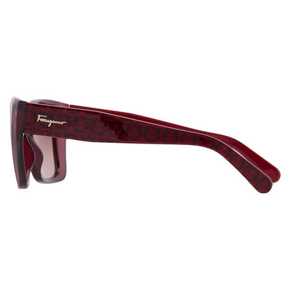 Brown Gradient Rectangular Ladies Sunglasses