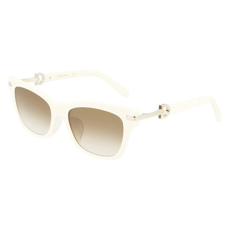 Brown Gradient Rectangular Ladies Sunglasses