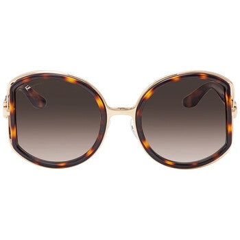 Brown Gradient Round Sunglasses