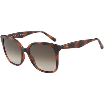 Brown Gradient Square Ladies Sunglasses