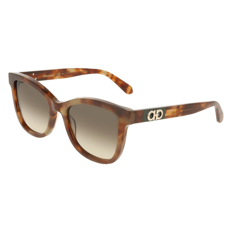 Brown Gradient Square Ladies Sunglasses