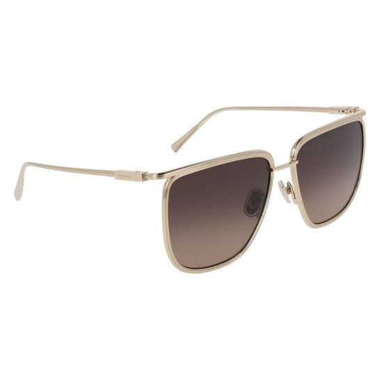 Brown Gradient Square Ladies Sunglasses