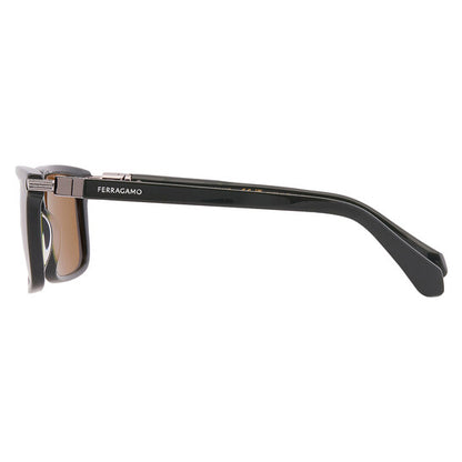 Brown Rectangular Men's Sunglasses