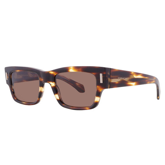 Brown Rectangular Men's Sunglasses