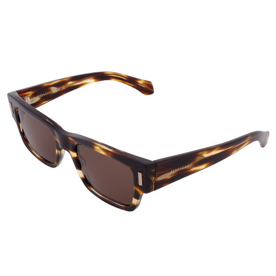 Brown Rectangular Men's Sunglasses