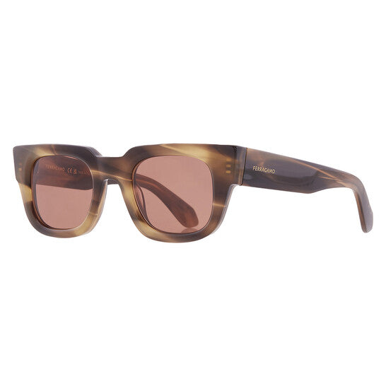 Brown Rectangular Men's Sunglasses