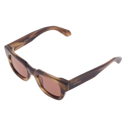 Brown Rectangular Men's Sunglasses