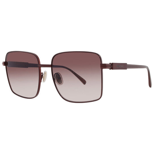Burgundy Gradient Square Ladies Sunglasses
