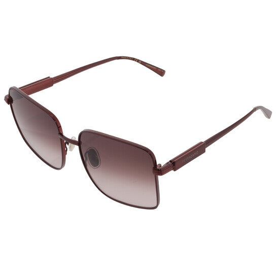Burgundy Gradient Square Ladies Sunglasses