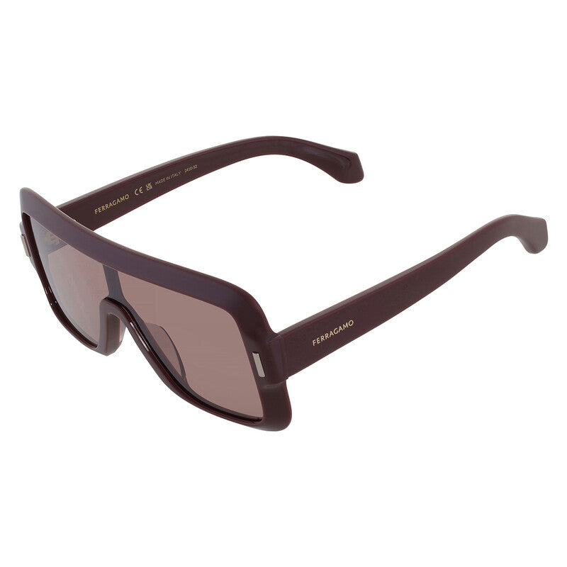 Burgundy Shield Ladies Sunglasses