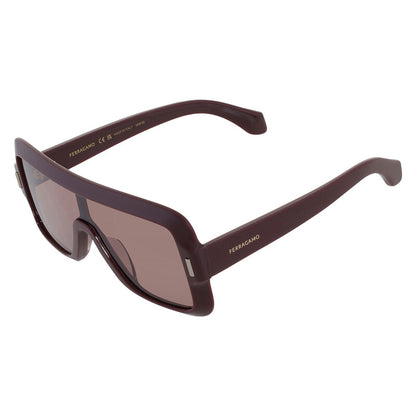 Burgundy Shield Ladies Sunglasses