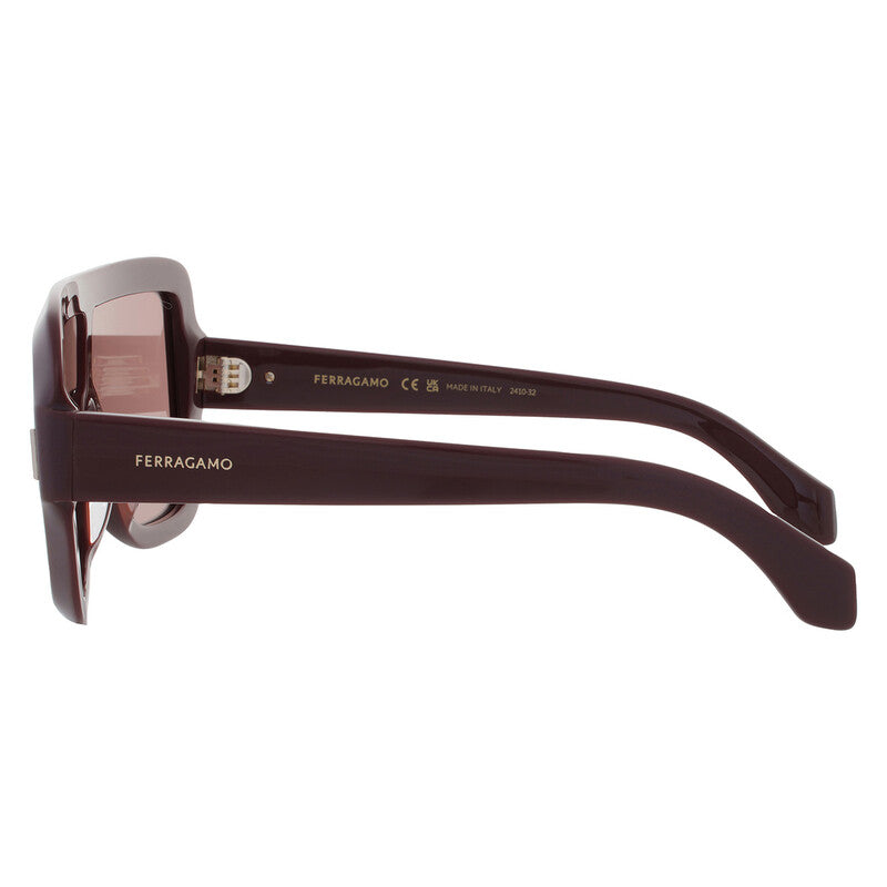 Burgundy Shield Ladies Sunglasses
