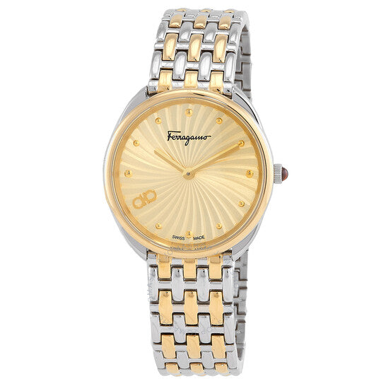 ساعة فيراغامو النسائية المصنوعة من كريستال كوارتز كوير