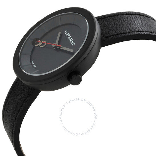 ساعة فيراغامو كيرف V2 كوارتز بمينا سوداء للنساء