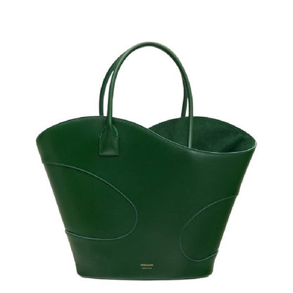 Cut Out Detailing Leather Tote Bag