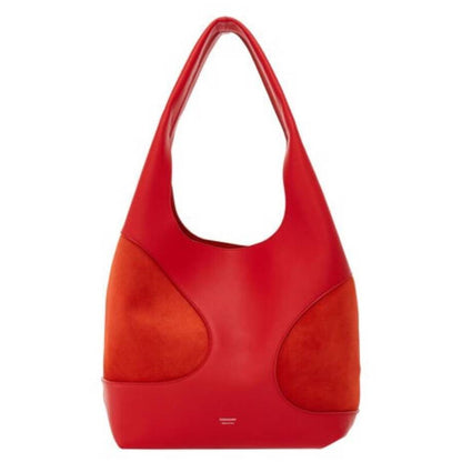 Cut-Out Detailing Hobo Bag in Flame Red