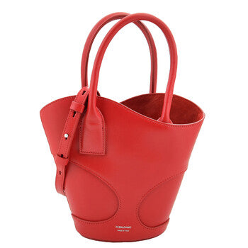 Cut-Out Detailing Leather Tote Bag