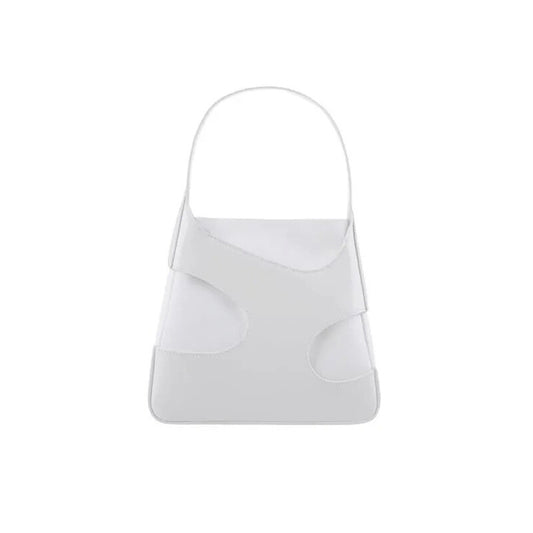 Cut-Out Leather Shoulder Bag