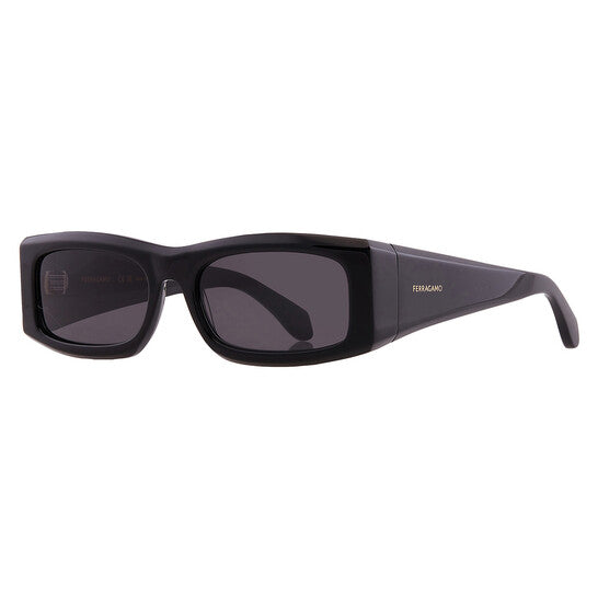 Dark Grey Rectangular Men's Sunglasses
