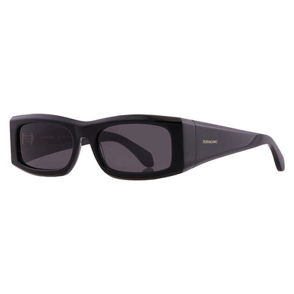 Dark Grey Rectangular Men's Sunglasses