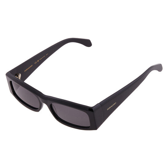Dark Grey Rectangular Men's Sunglasses
