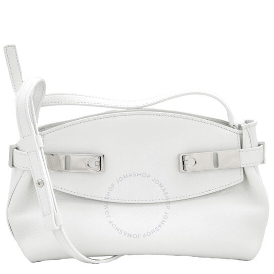 Ferragamo, Desconstructed Hug Soft Crossbody Bag (XS) in White