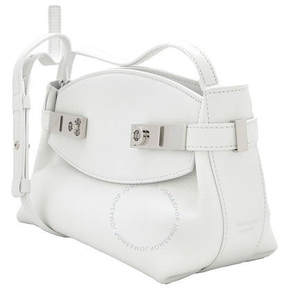 Ferragamo, Desconstructed Hug Soft Crossbody Bag (XS) in White