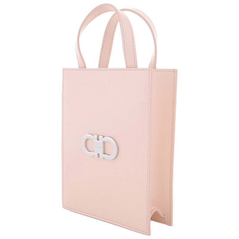 Double Gancini Mini Leather Tote Bag
