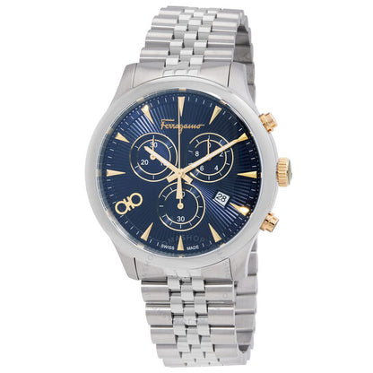 Ferragamo, Duo Chronograph Quartz Blue Dial Men's Watch