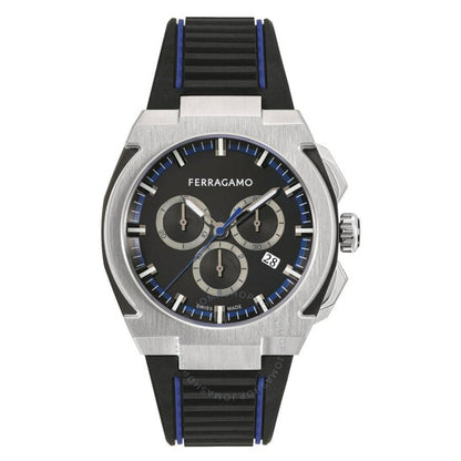 Ferragamo, Edge Chronograph Quartz Black Dial Men's Watch