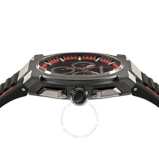 ساعة فيراغامو إيدج كرونوغراف كوارتز للرجال بمينا أسود