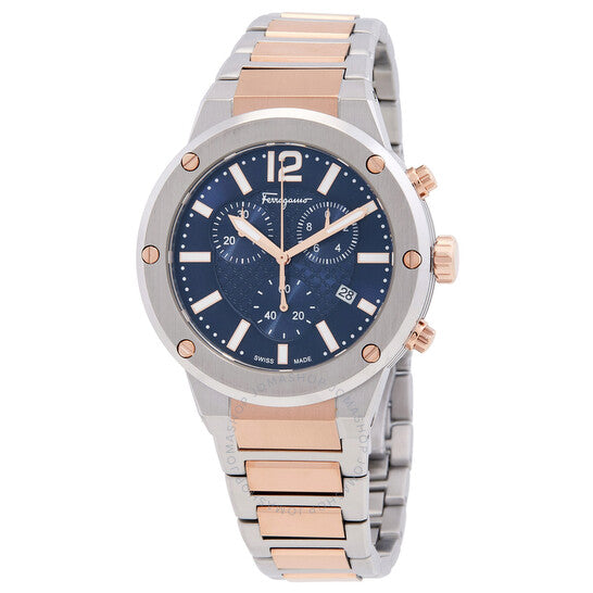 Ferragamo, F-80 Chronograph Quartz Blue Dial Men's Watch