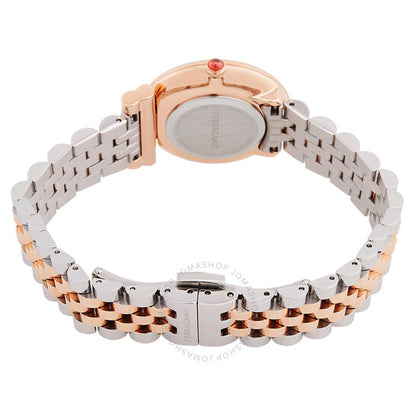 ساعة فيراغامو جانشيني كوارتز بمينا حمراء ثنائية اللون للسيدات