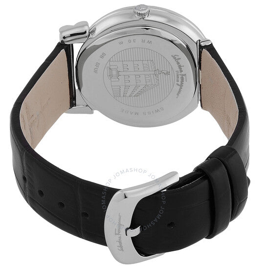 ساعة فيراغامو جانشينو كوارتز بمينا سوداء للنساء