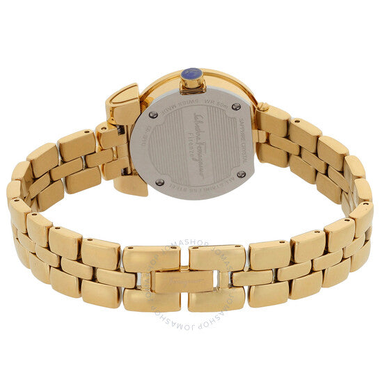 ساعة فيراغامو جانشينو كوارتز نسائية بمينا ذهبي