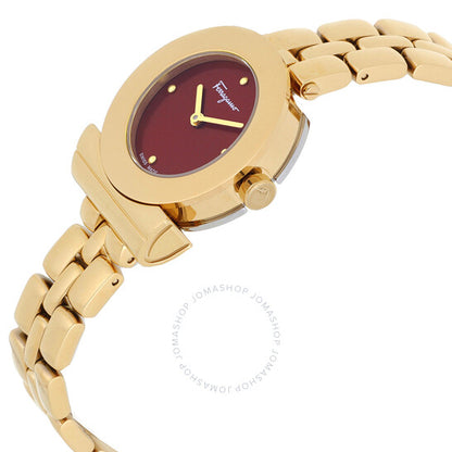 ساعة فيراغامو جانشينو كوارتز نسائية بمينا حمراء