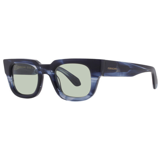 Green Rectangular Men's Sunglasses
