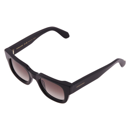Grey Gradient Rectangular Men's Sunglasses