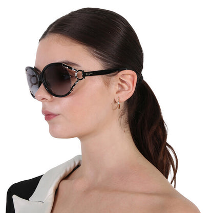 Grey Gradient Round Ladies Sunglasses