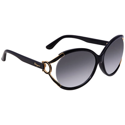 Grey Gradient Round Ladies Sunglasses