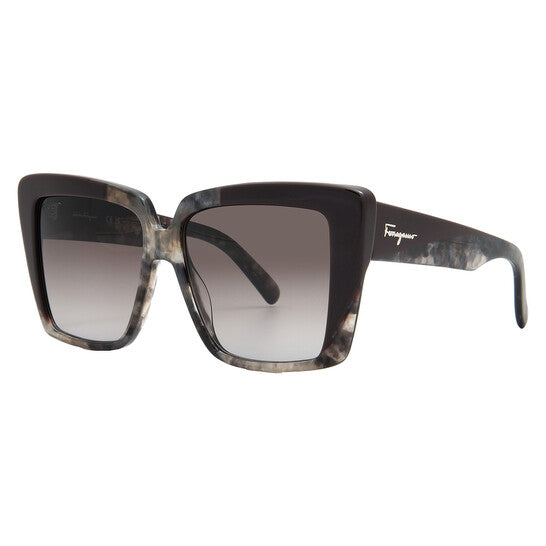 Grey Gradient Square Ladies Sunglasses