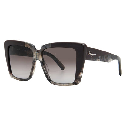 Grey Gradient Square Ladies Sunglasses
