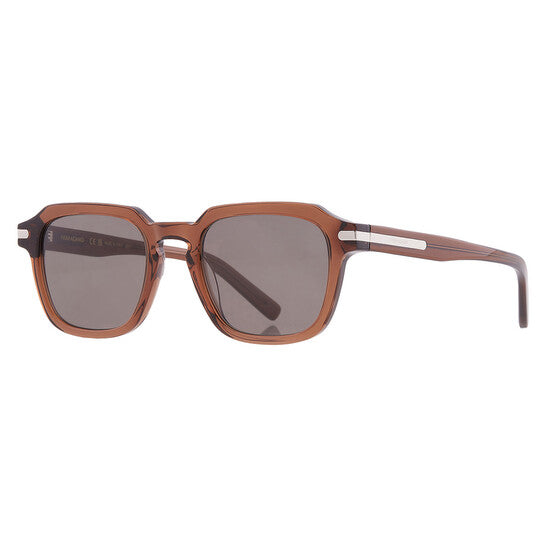 Grey Rectangular Men's Sunglasses