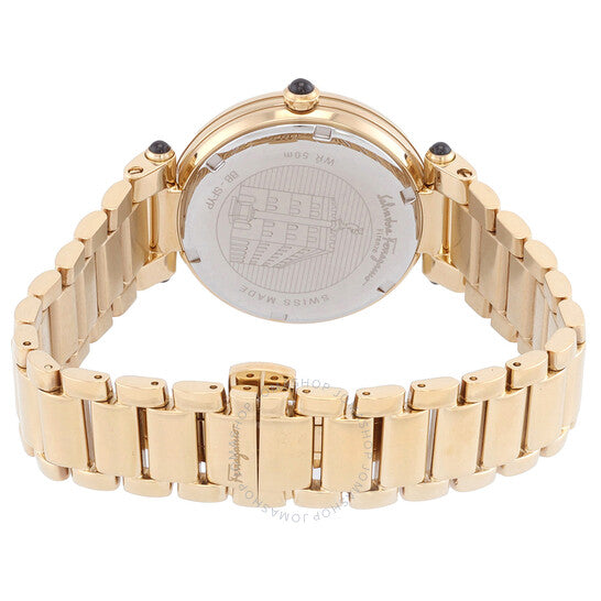 ساعة فيراغامو إيديليو كوارتز نسائية بمينا سوداء