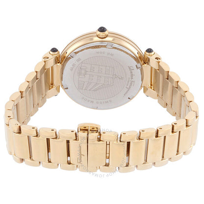 ساعة فيراغامو إيديليو كوارتز نسائية بمينا سوداء