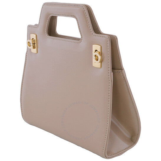 Ferragamo, Ladies Beige Wanda Leather Mini Bag