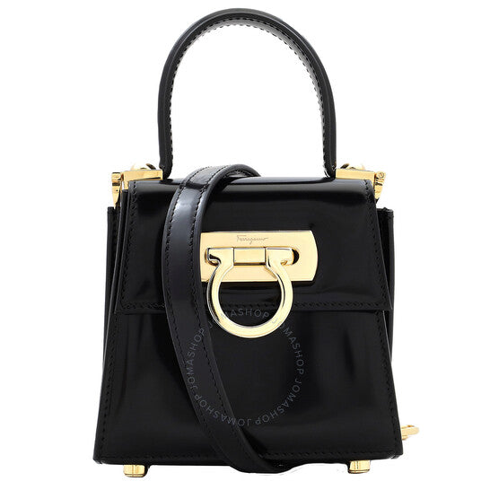 Ferragamo, Ladies Black Micro Iconic Top Handle Bag